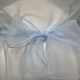 Pale Blue Crinkled Organza Sheer Belted Dress turn back to front.