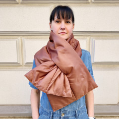 Scarf puffer. Puffy neck wrap