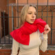 Winter puffer scarf. Plump neck warmer.