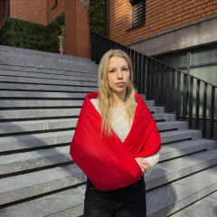 Twisted Puffer Scarf.