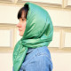 Hood scarf puffer. Warm quilted kerchief. Light down headdress. 