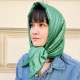 Hood scarf puffer. Warm quilted kerchief. Light down headdress. 