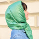 Hood scarf puffer. Warm quilted kerchief. Light down headdress. 