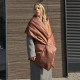 Puffer scarf with 2 pockets. Warm blanket-shawl