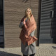 Puffer scarf with 2 pockets. Warm blanket-shawl