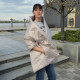 Puffer scarf with 2 pockets. Warm  trendy shawl. 