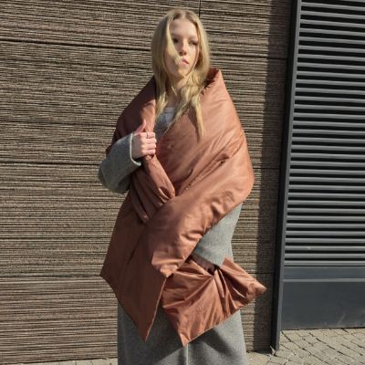 Winter Puffer scarf. Cape-wrap around the shoulders. Winter Puffer scarf. Cape-wrap around the shoulders.